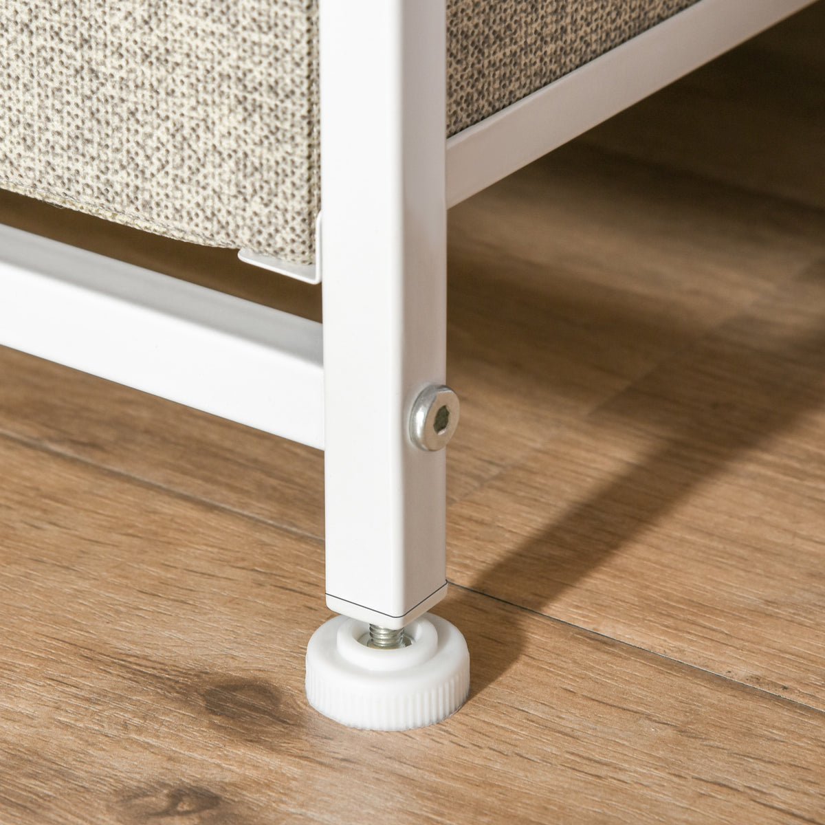 HOMCOM Kommode mit 7 Schubladen aus Stoff, Schubladenkommode, modernes Aufbewahrungsmöbel, Stahlrahmen, 63,5 x 30 x 71 cm, grau