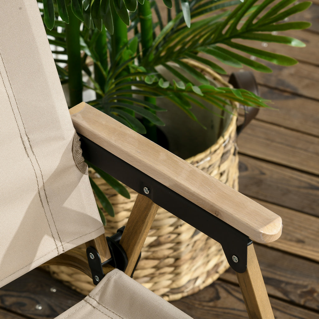 Outsunny Campingstuhl Faltbarer Anglerstuhl mit Armlehnen Oxford-Gewebe und Stahlkonstruktion 54 x 59 x 78 cm Khaki
