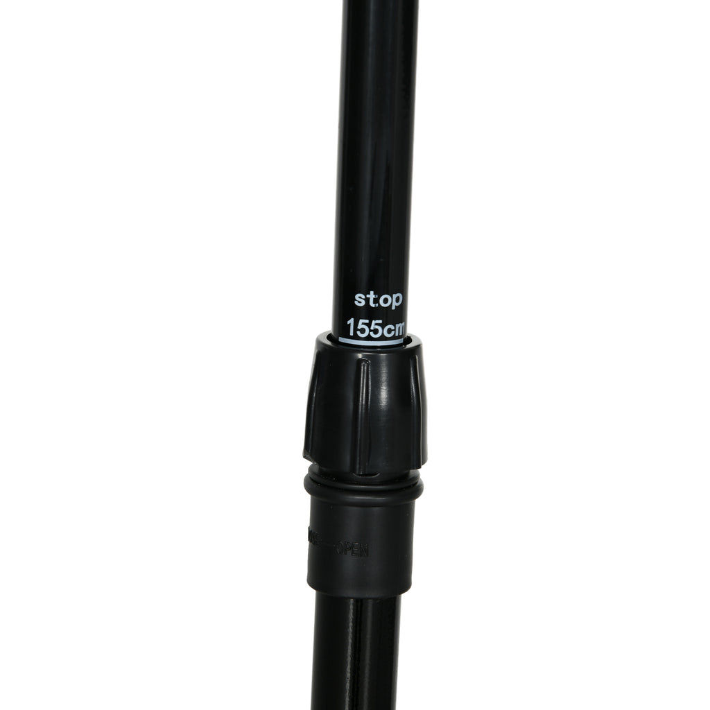 SPORTNOW Badminton-Set mit 2 Schlägern, 3 Federbällen, höhenverstellbar 107-155 cm, Schwarz-Grün