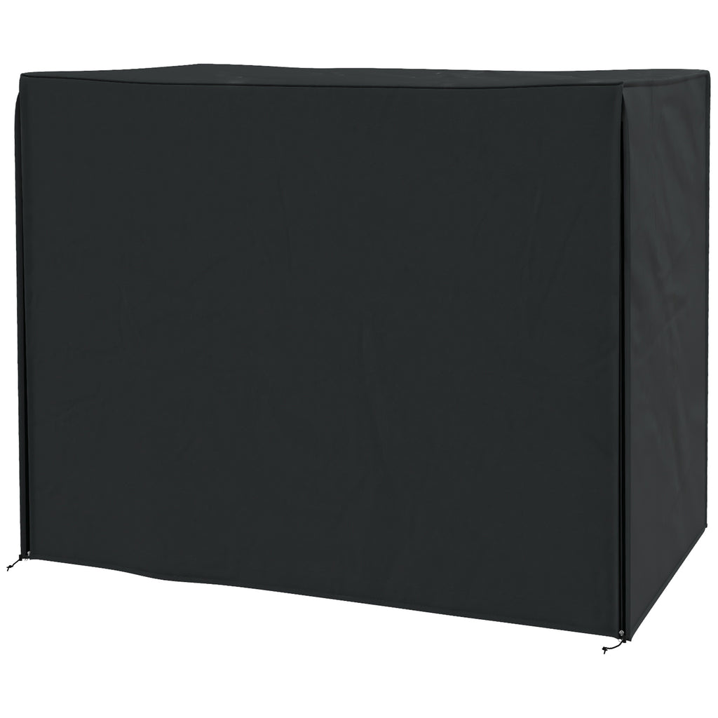 Outsunny Abdeckung für Hollywoodschaukel, wasserdicht, Polyester, 220x125x172cm, Schwarz