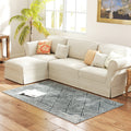 HOMCOM Teppich Wohnzimmerteppich im Modern Stil, waschbar Flächenteppich 150 x 80 cm Dunkelgrau