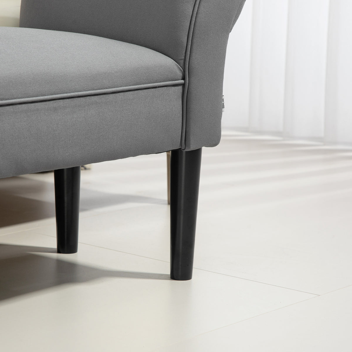 HOMCOM Sitzbank, Bettbank, robuste Bauweise, weiche Polsterung, 102x36x51 cm, Grau
