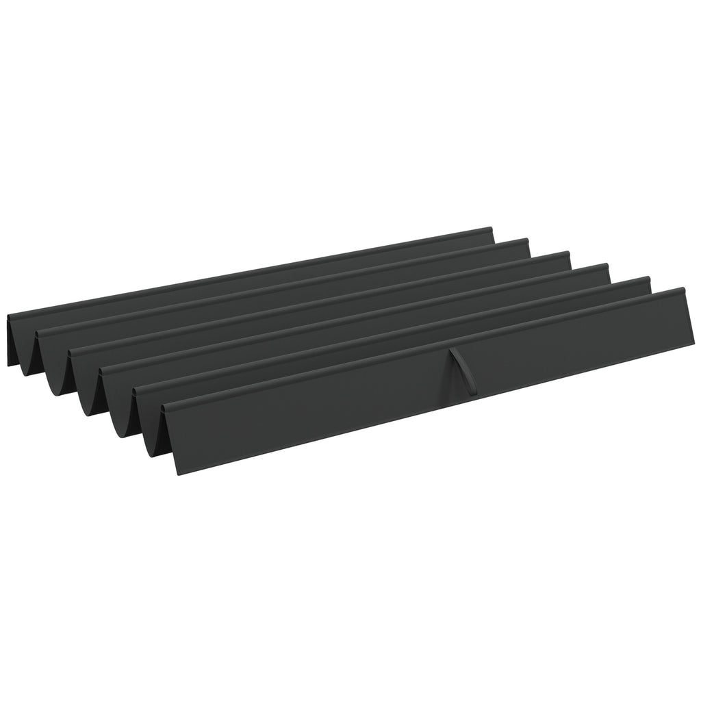 Outsunny Ersatzplane für 3x3m Pavillons, mit Wasserablauflöchern, 2,50 x 2,55 m, Dunkelgrau