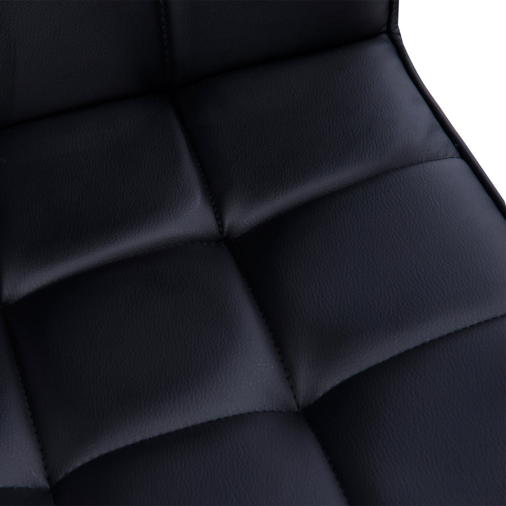 HOMCOM Bürostuhl im Retrodesign, höhenverstellbar, 5 Rollen, 52,5 cm x 54 cm x 99 cm, Schwarz