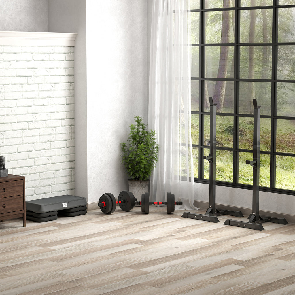 SPORTNOW Stepper Aerobic Fitness Höhenverstellbar 3 Ebenen 10/15/20 cm rutschfeste Oberfläche Kunststoff, Grau