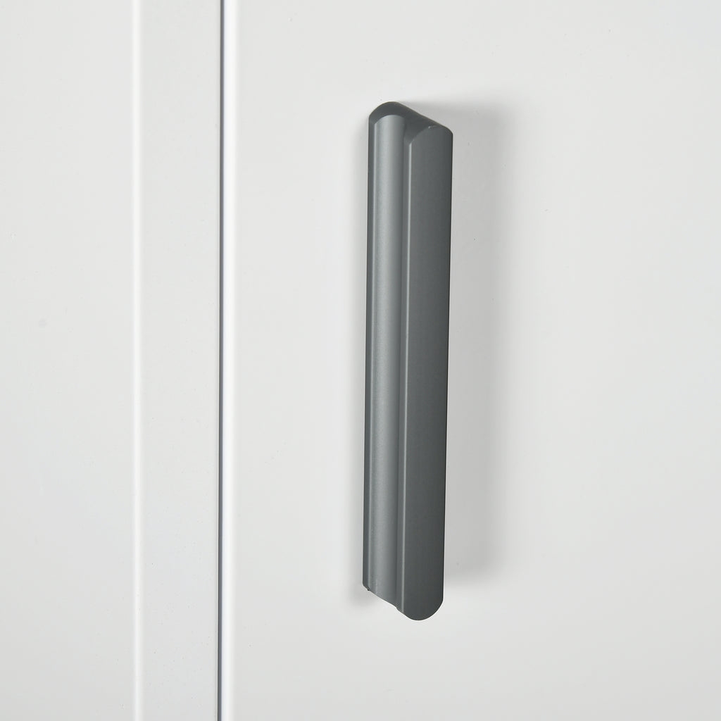 kleankin Medizinschrank 2 Regale 3 Ebenen mit abschließbarer Tür 2 Schlüssel 40 x 15 x 53,5 cm Weiß