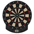 HOMCOM Elektronische Dartscheibe automatische Wertung Dartboard Dart-set mit 6 Darts 30 Dartköpfe 26 Spiele und 185 Trefferoptionen für 8 Spieler Soundeffekte Schwarz 44 x 39,5 x 2,2 cm