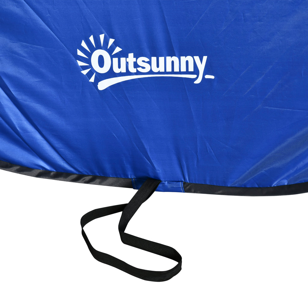 Outsunny Pop up Duschzelt Toilettenzelt Camping Umkleidezelt mit Tragetasche Mobile Outdoor Toilette Umkleidekabine Lagerzelt Dunkelblau 126 x 124 x 189 cm