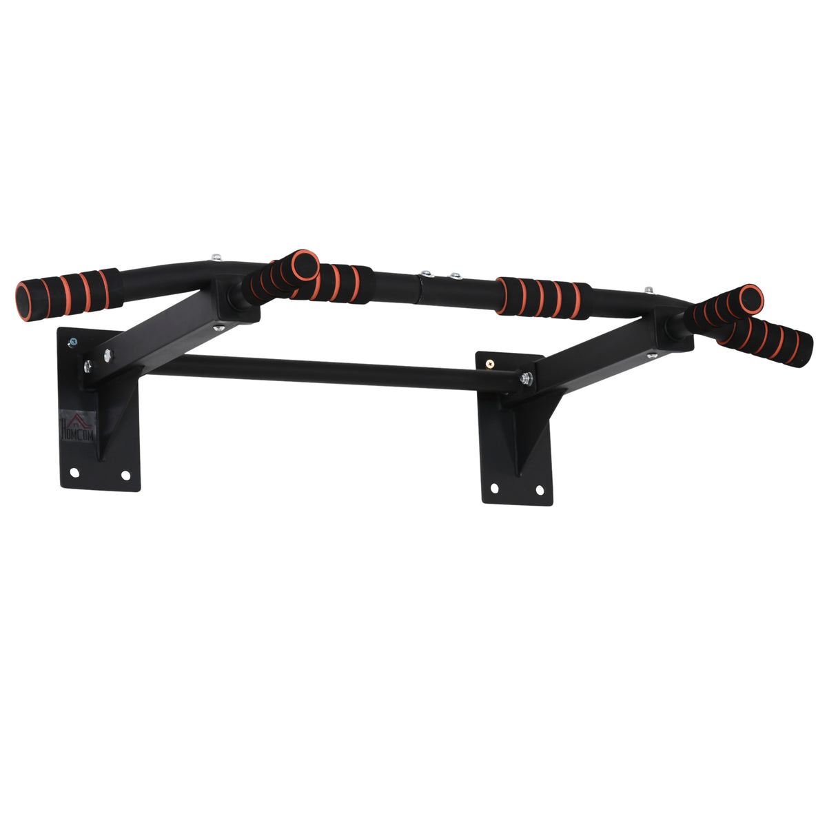 HOMCOM Klimmzugstange Fitnessstange aus Stahl maximale Belastung 120 kg Wandmontage 94 x 51 x 18 cm schwarz