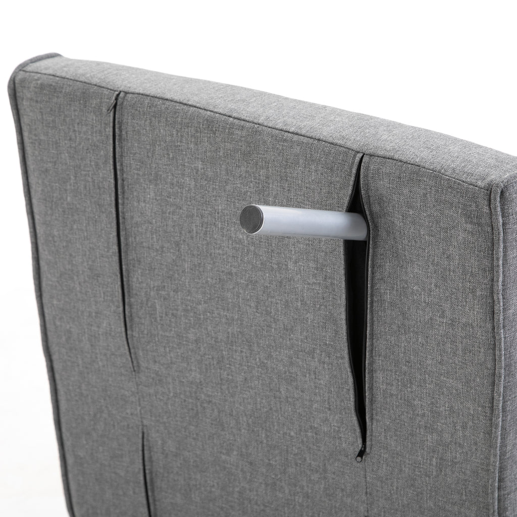 HOMCOM Relaxsessel Liegesessel Sessel, Liegefunktion, Gästebett, 65 cm x 69 cm x 80 cm, Grau