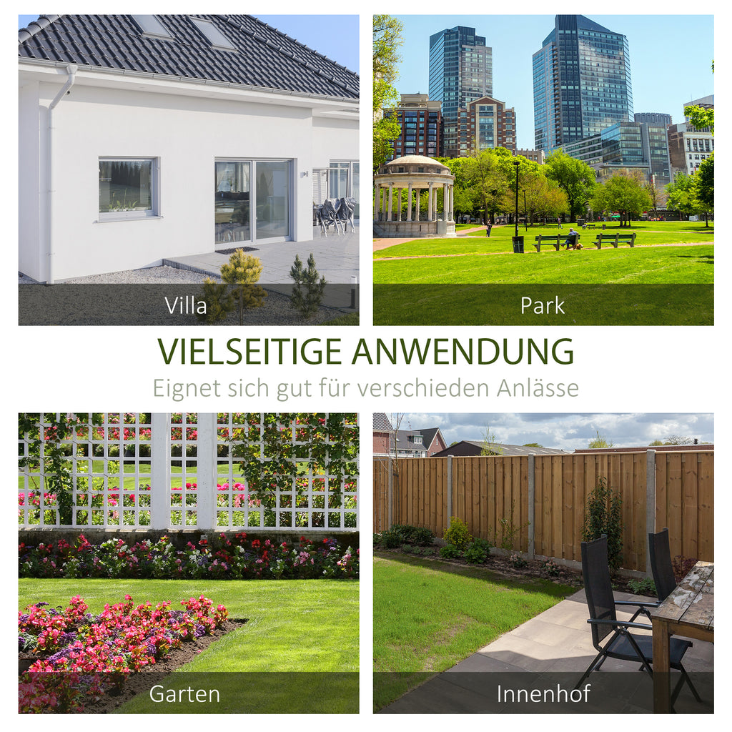Outsunny Nostalgische Gartenbank aus Metall,  2-Sitzer, wetterbeständig, schwarz, 113 cm x 58 cm x 98 cm