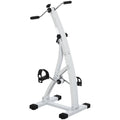 HOMCOM Pedaltrainer für Senioren extra Leise Mini Heimtrainer mit LCD Display Befestigungsband Arm- und Beintrainer Bewegungstrainer Tischfahrrad Mini Bike Fitnessgerät für Zuhause Büro