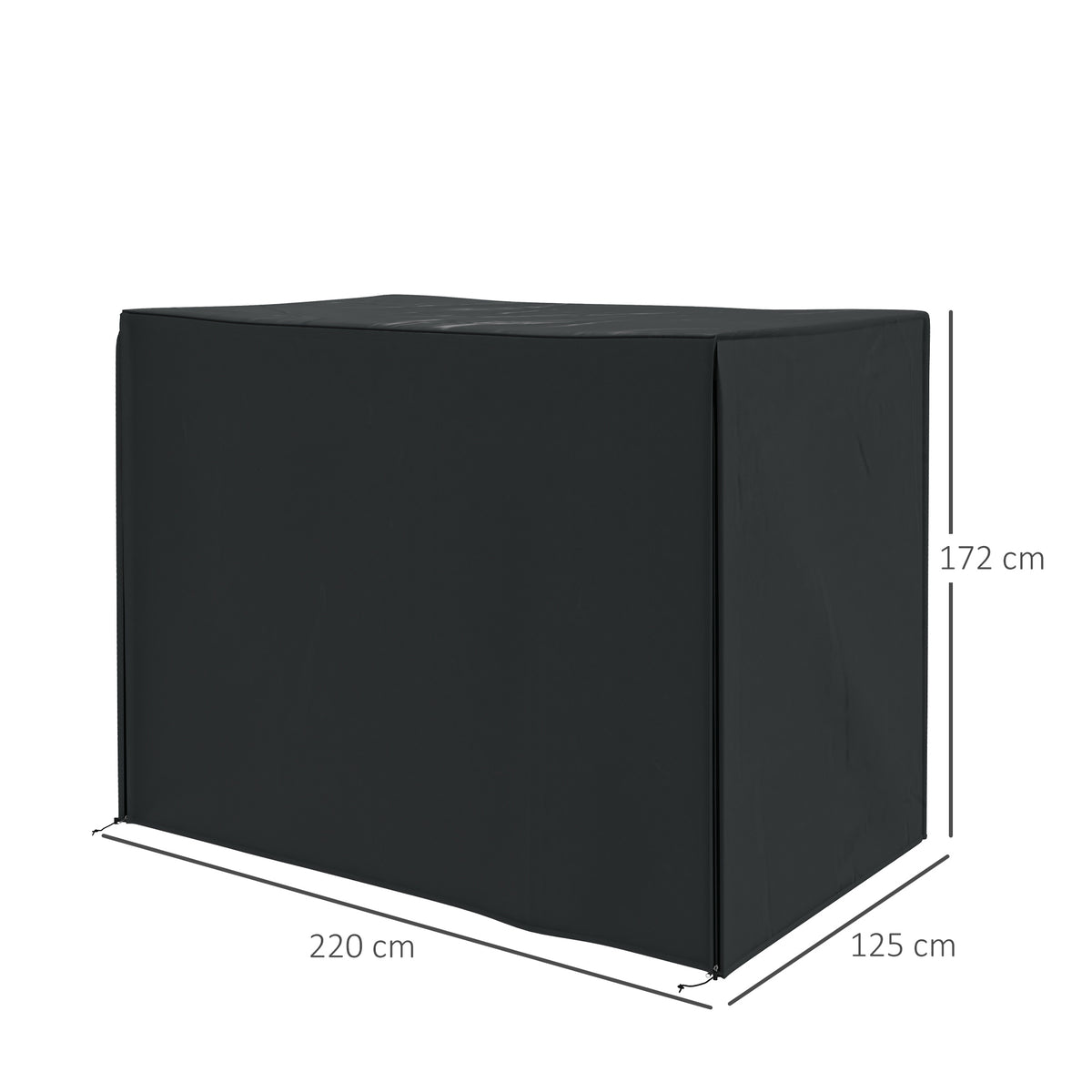 Outsunny Abdeckung für Hollywoodschaukel, wasserdicht, Polyester, 220x125x172cm, Schwarz