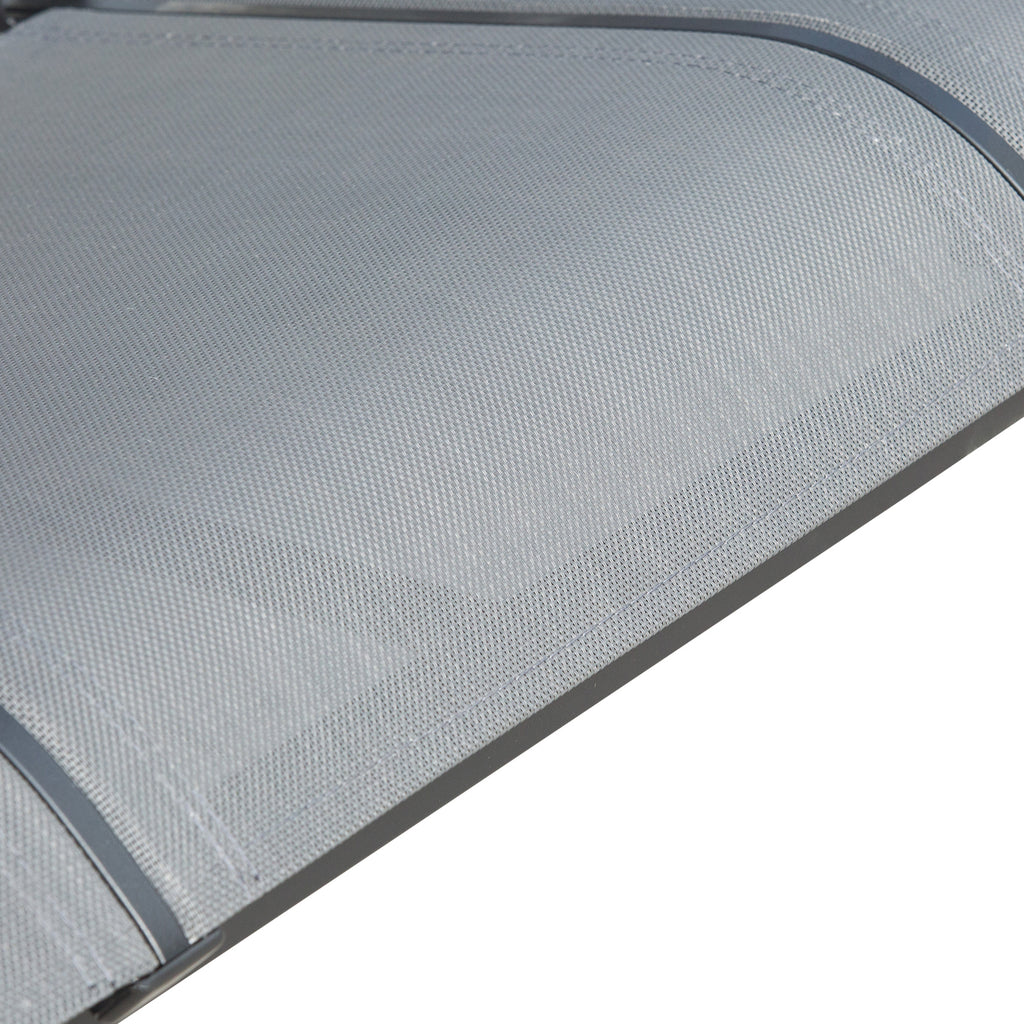Outsunny Hollywoodschaukel mit Seitentasche, 3-Sitzer Gartenschaukel mit verstellbarem Sonnendach, Schaukelbank belast bis 300kg, für Garten, Terrasse, 196 x 128 x 172 cm, Dunkelgrau