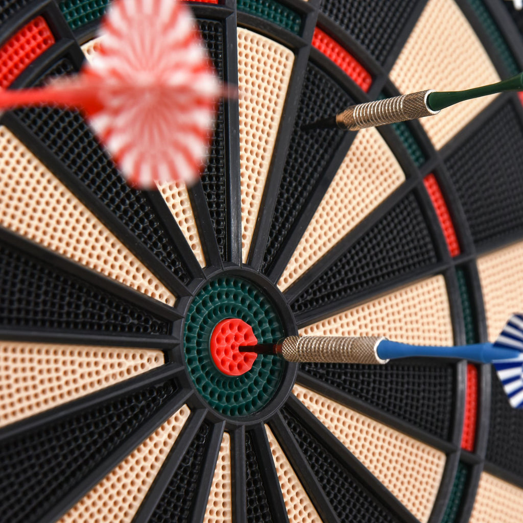 HOMCOM Elektronisches Dartspiel 27 Hauptspiele für bis zu 8 Spieler LED-Anzeige Schwarz