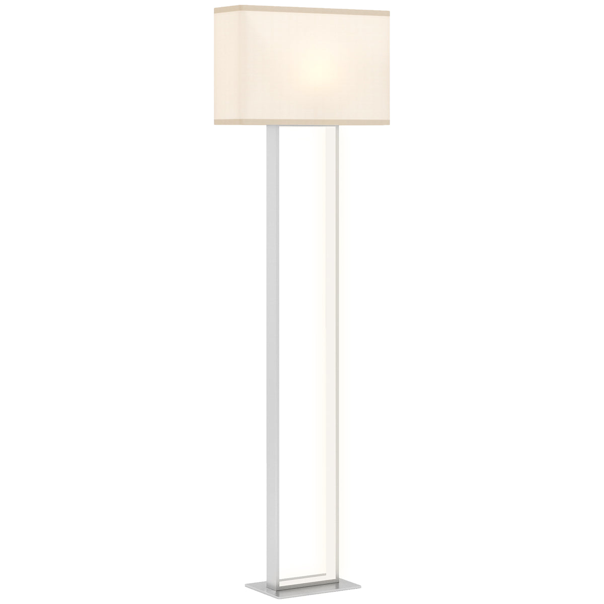 HOMCOM Moderne Stehlampe, 3 Modi, Fußschalter, verstellbare Helligkeit, Leinenoptik, Weiß