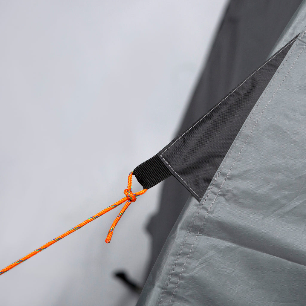 Outsunny Campingzelt 2-3 Personen wasserdichtes leichtes belüftetes Dôme-Zelt 2 Türen Fenster Glasfaser-Polyester PE Grau