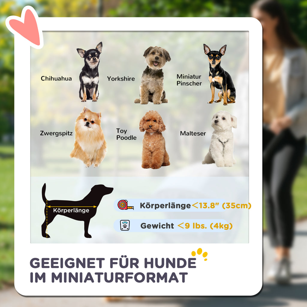 PawHut 3-in-1-Haustierkinderwagen, zusammenklappbarer Hundewagen mit 4 Rädern und abnehmbarer Trage für Hunde und Katzen, Grau