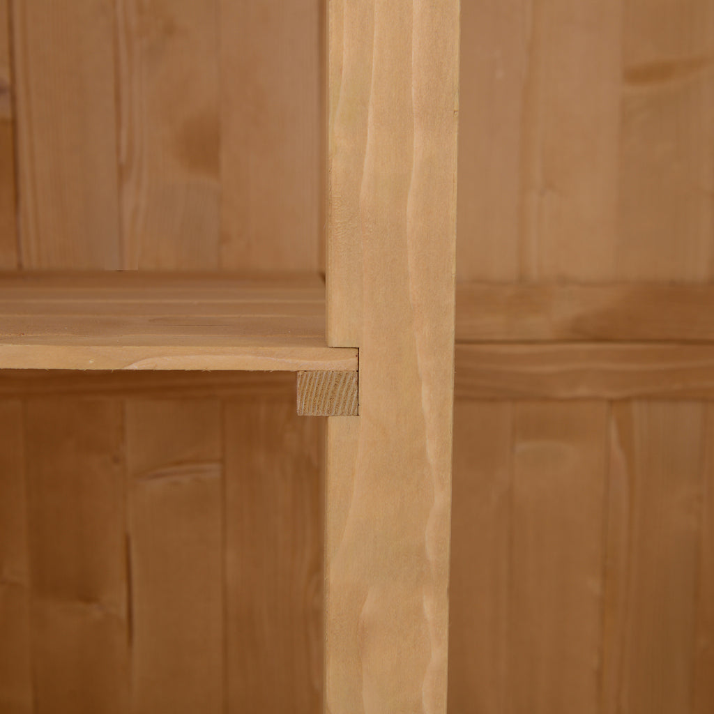 Outsunny Gartenschrank Holz Geräteschuppen Gerätehaus Geräteschrank Pultdach Garten Natur 127,5x50x164cm