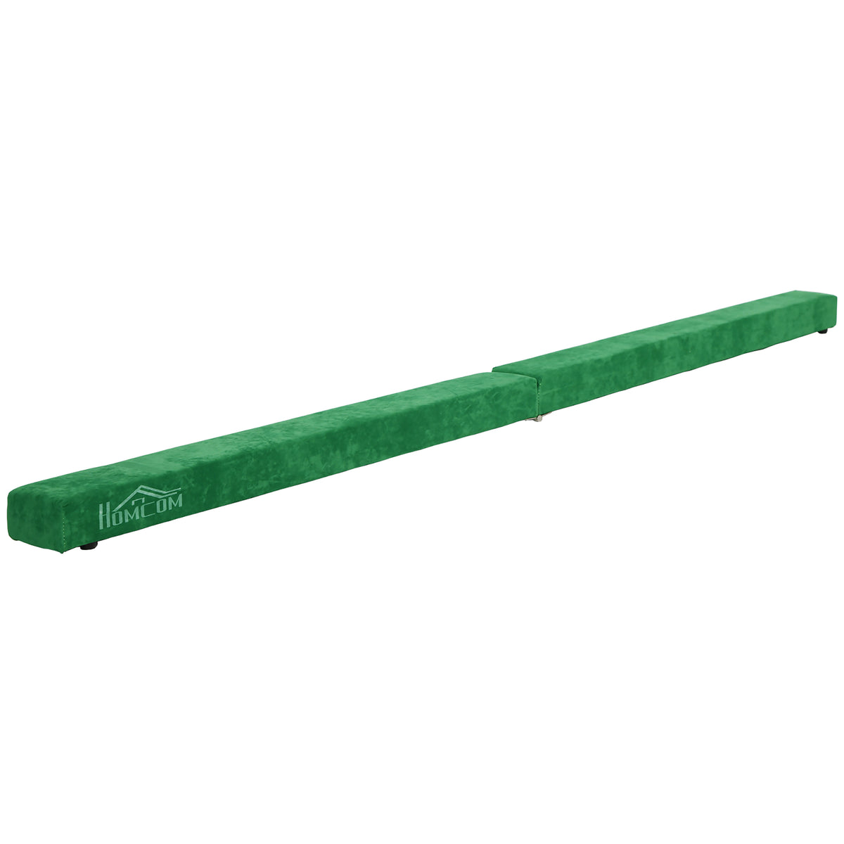 HOMCOM Faltbarer Schwebebalken, rutschfest, Wildlederbezug, robustes Holz, 210 x 10 x 6,5 cm, Blau