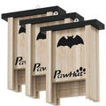 PawHut 3er-Set Fledermauskasten, Fledermaushäuser für Gärten, Obstplantagen, Bauernhöfe, leichtes Aufhängen, 18 x 6 x 22,5 cm