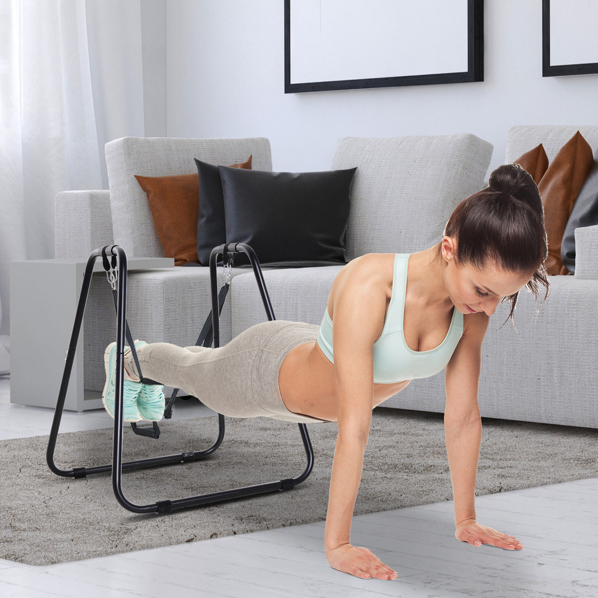 HOMCOM Dip Barren Dipstation bis 120 kg belastbar Fitnessgeräte für Zuhause Parallettes Calisthenics Equipment für Krafttraining
