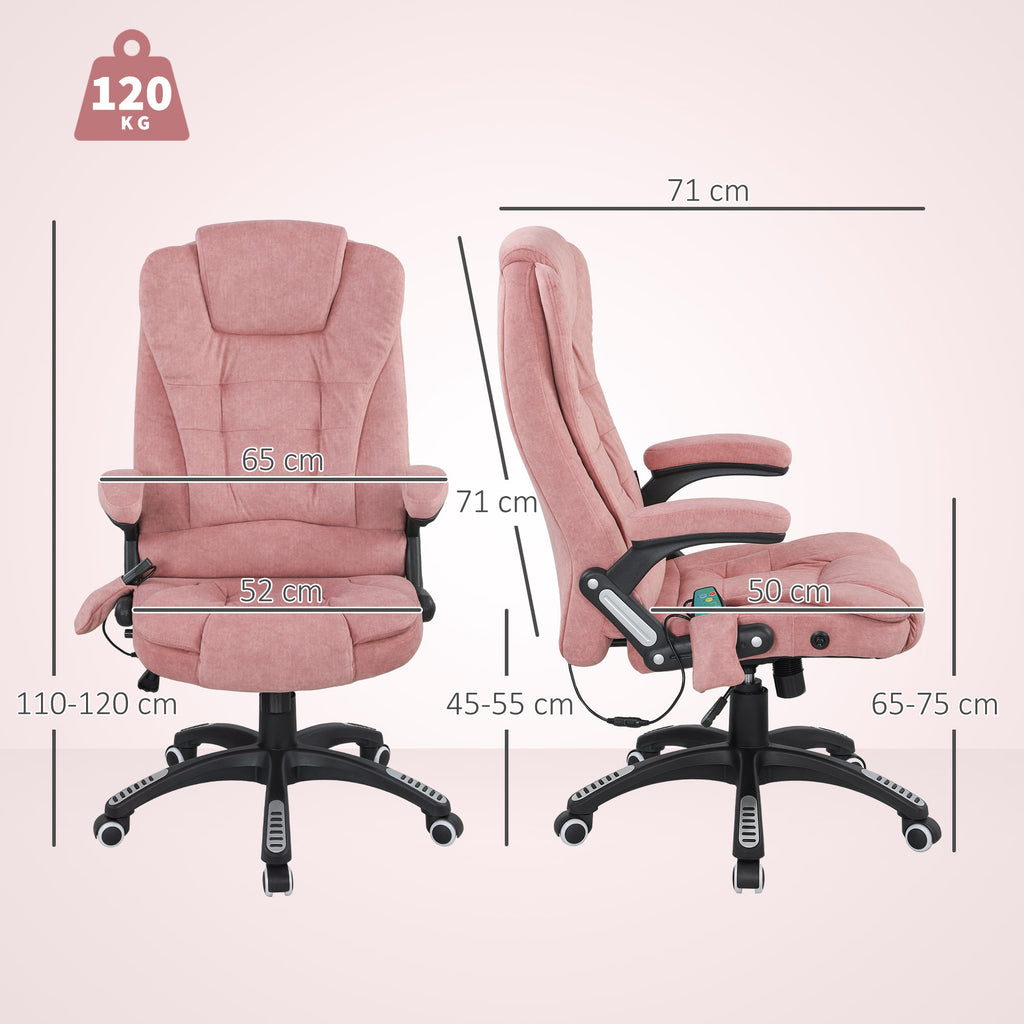 Vinsetto Büro Sessel mit Massagefunktion und Neigungsfunktion mit Heizung Höhenverstellbar