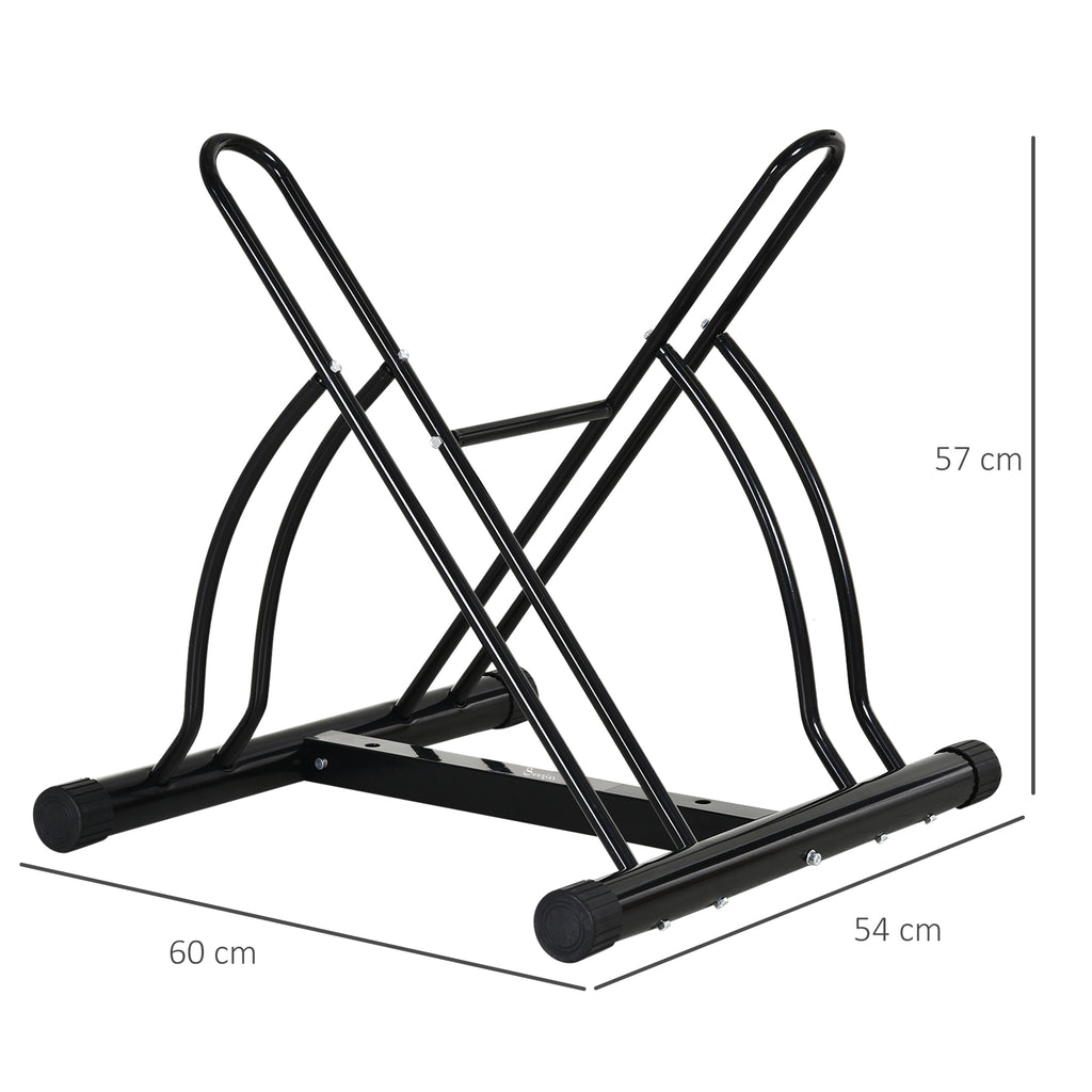 HOMCOM Fahrradständer, Montageständer, Fahrrad Zubehör, Metall, Schwarz, 60 x 54 x 57