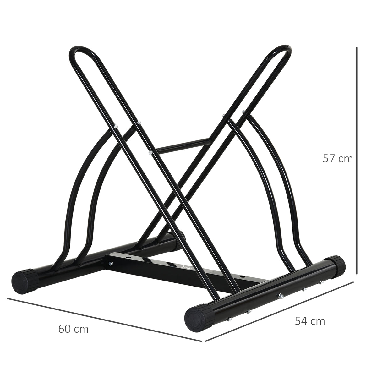 HOMCOM Fahrradständer, Montageständer, Fahrrad Zubehör, Metall, Schwarz, 60 x 54 x 57