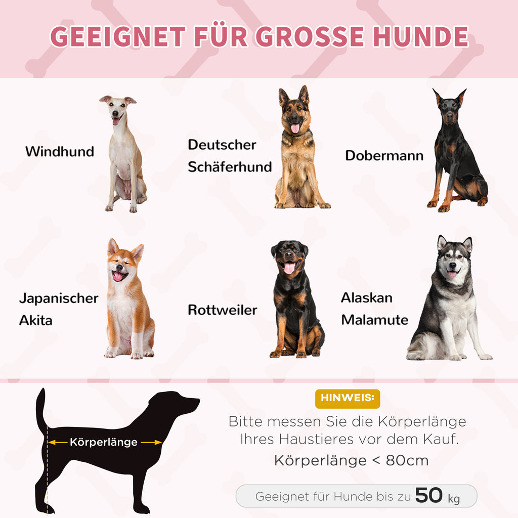 PawHut Hundebett, faltbar, Outdoor-Hundebett, erhöhter Stand, 122 cm x 92 cm x 23 cm, Rot + Schwarz