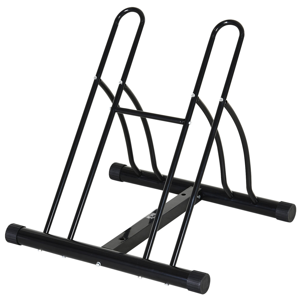 HOMCOM Fahrradständer, Montageständer, Fahrrad Zubehör, Metall, Schwarz, 60 x 54 x 57