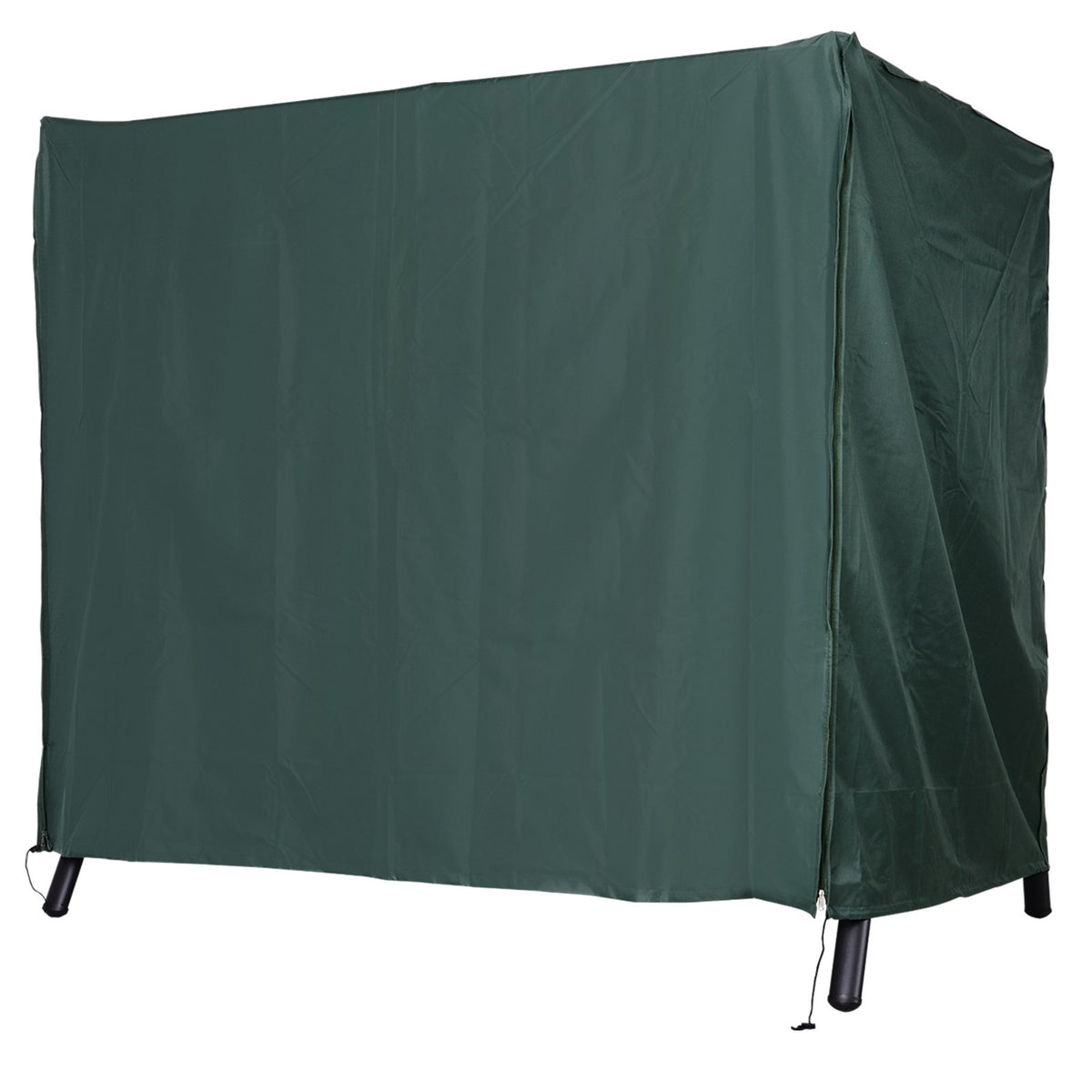 Outsunny Hollywoodschaukel Abdeckung 3 Sitzer, Wasserabweisend Winterfest Schutzhülle für Gartenschaukel, UV-Beständig Abdeckplane, Abdeckhaube, Reißfest 600D Oxford Gewebe, 205x124x164cm Dunkelgrün