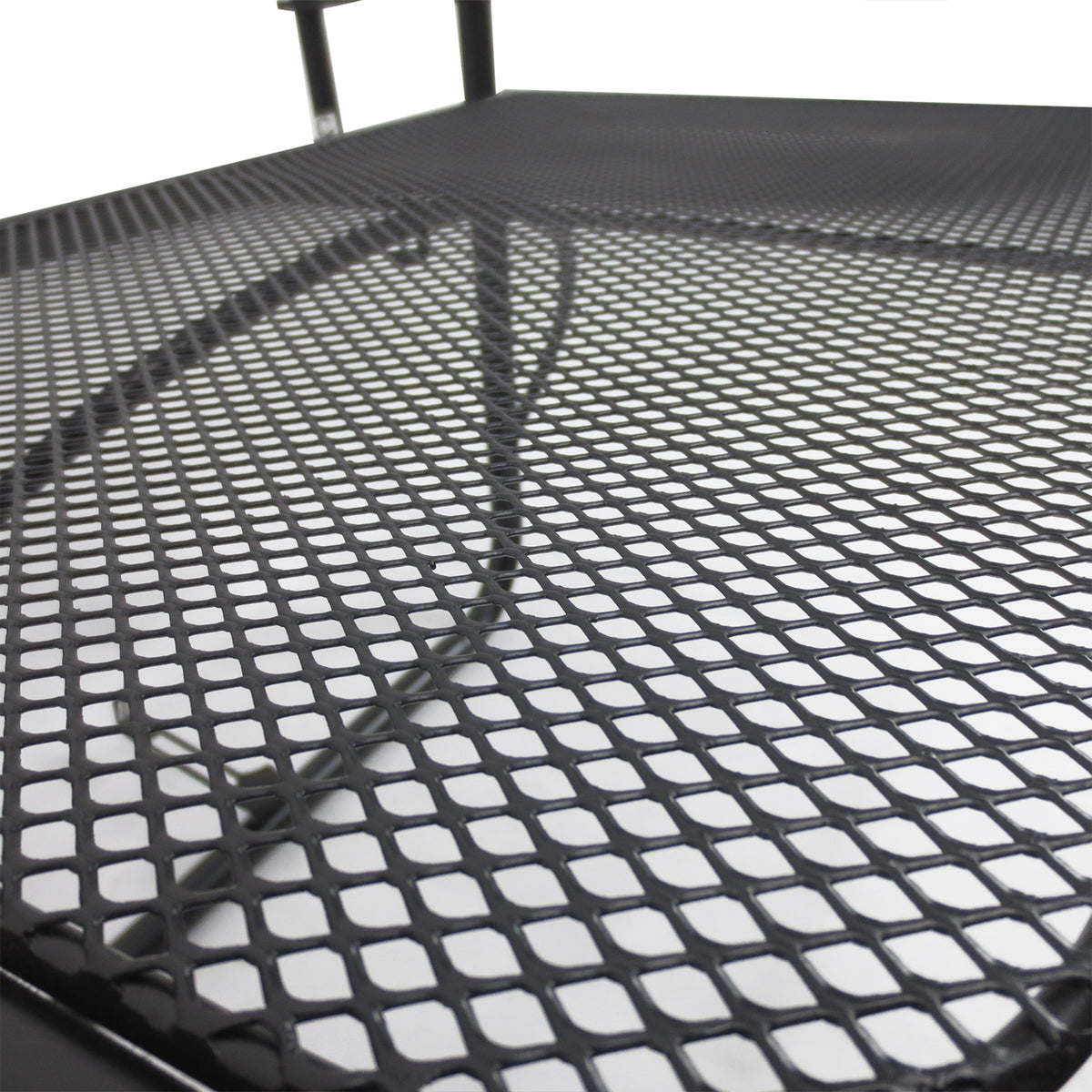 Outsunny Balkonhängetisch Gartentisch höhenverstellbar viereckig Terrasse Metall Schwarz L60 x B56,5 x H45 cm