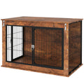 PawHut Hundebox, Transportbox für Hunde, Aufenthaltsbox, für Haustiere, 2 verschließbare Türen, 98 x 60 x 65,5 cm, Braun