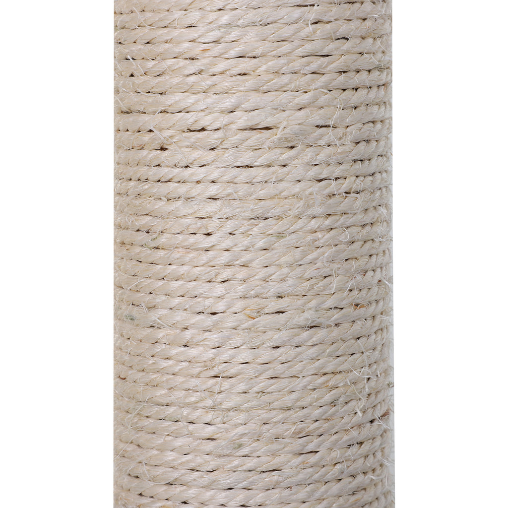 PawHut Kletterbaum Katzenbaum Kratzbaum mit Sisalsäule Plüsch-Hängematte Spanplatte Grau 50 x 36 x 70 cm