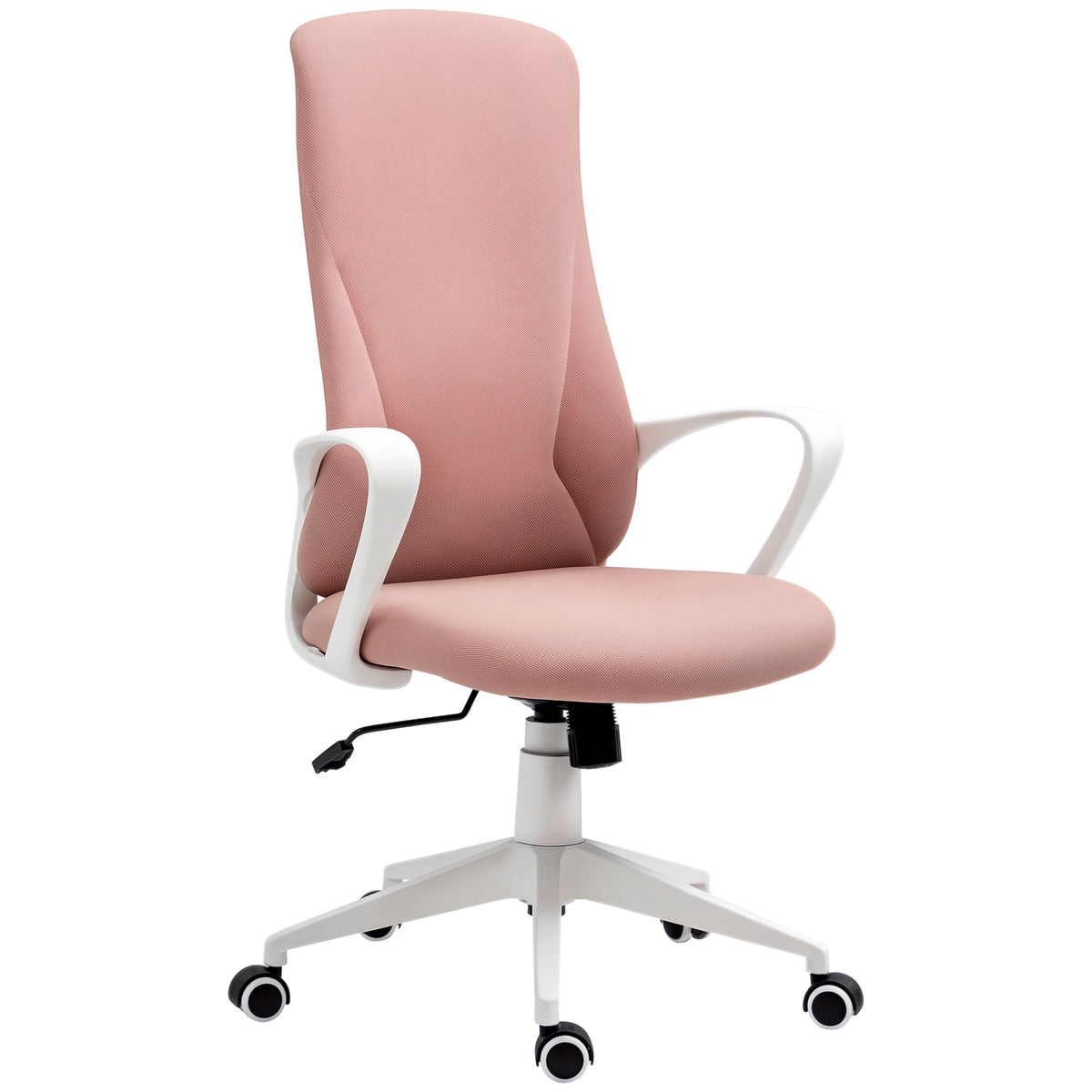 Vinsetto Bürostuhl, Computerstuhl, neigbare Rückenlehne, drehbar, höhenverstellbar, 62x56x110-119,5cm, rosa