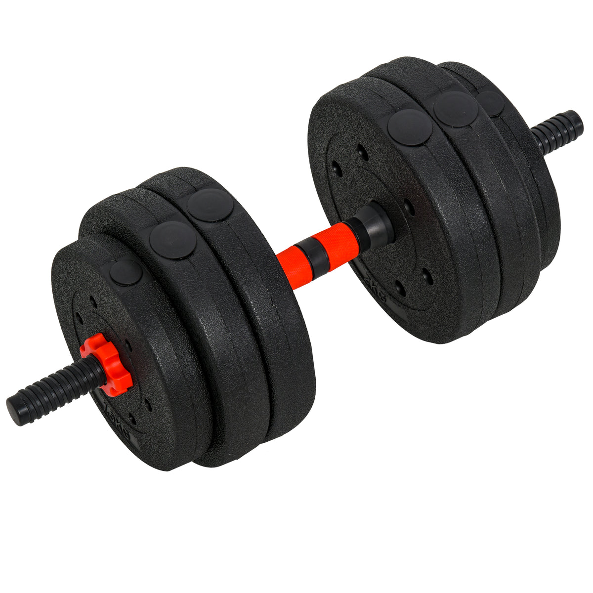 HOMCOM 2 in 1 Hanteln Set 25 kg verstellbare Kurzhantel & Langhantel professionell Dumbbell Krafttraining und Gewichtheben für Zuhause Fitness