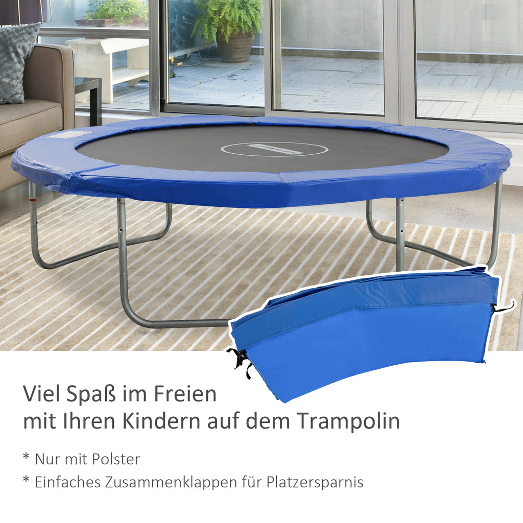 HOMCOM Trampolin Randabdeckung Sicherheitsnetz Wetterplane 8ft 10ft 12ft 15ft Randabdeckung: Ø 305cm-Blau(Trampolin nicht enthalten)