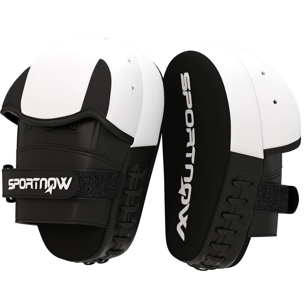 SPORTNOW Boxschlagpolster Boxhandschuhe mit Fingerschutz für Muay Thai Kickboxen Kampfkünste MMA 24 x 19 x 4 cm weiß