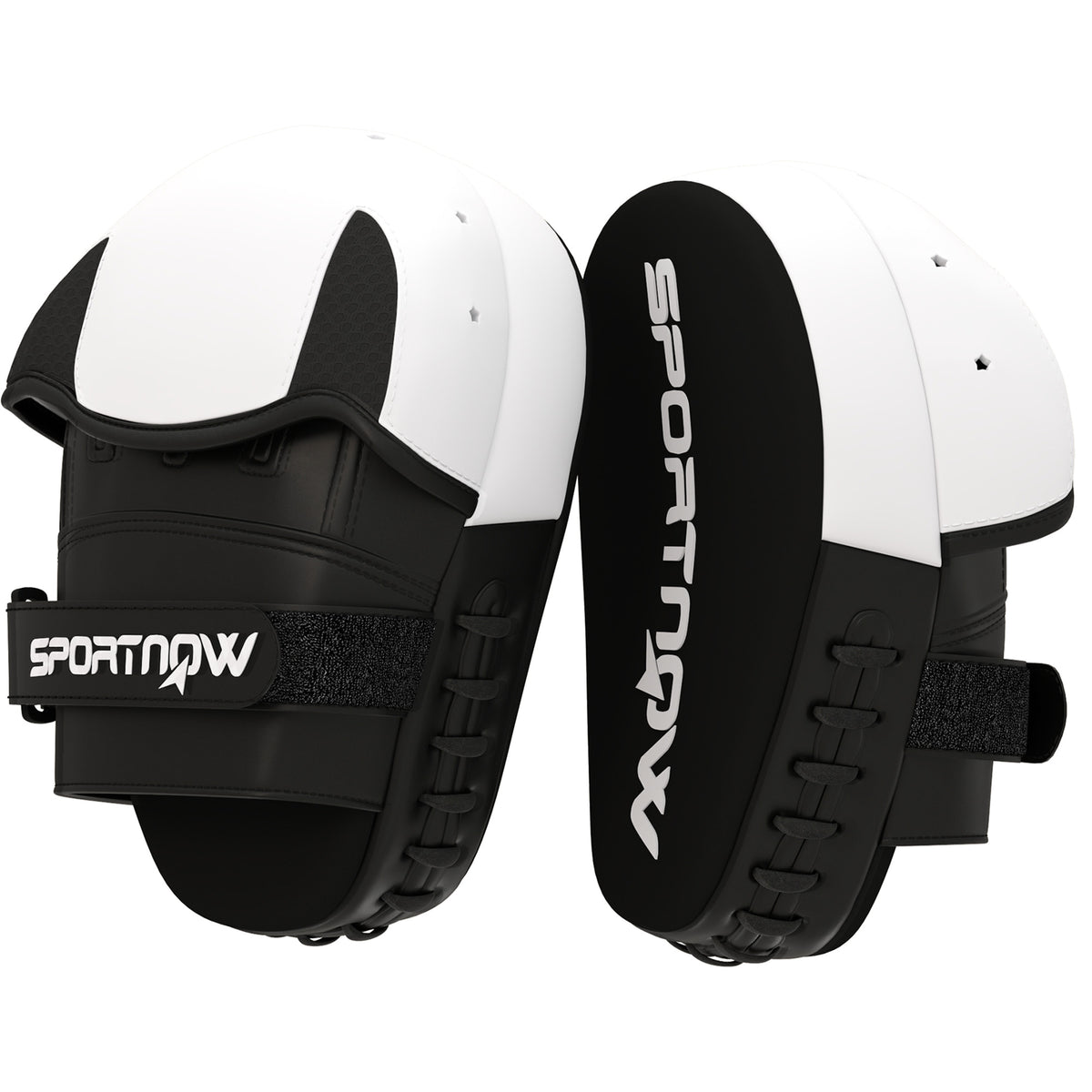 SPORTNOW Boxschlagpolster Boxhandschuhe mit Fingerschutz für Muay Thai Kickboxen Kampfkünste MMA 24 x 19 x 4 cm weiß
