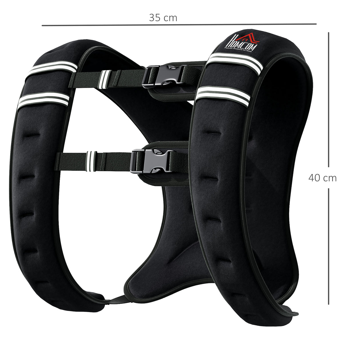 HOMCOM Gewichtsweste 5 KG / 8 KG / 10 KG verstellbare Trainingsweste mit herausnehmenbar Gewichten Laufweste Damen Herren für Muskelaufbau Krafttraining, Laufen, Fitness, Cross Training