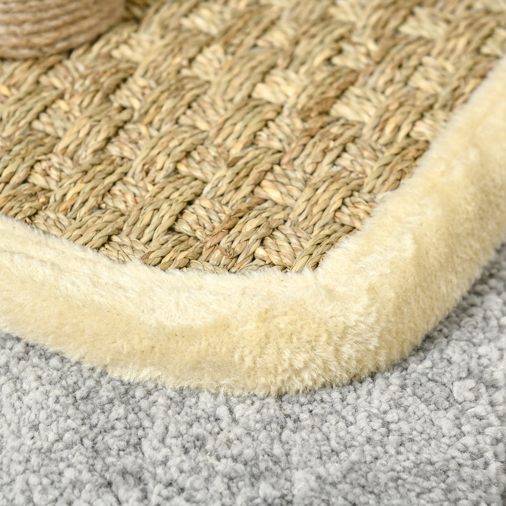 PawHut Katzenkratzbaum Klein Katzenbaum für eine einzelne Katze Katzen-Spiel-Stamm Katzenspielzeug Kletterbaum Jute Khaki+Hellbraun 40 x 30 x 56 cm