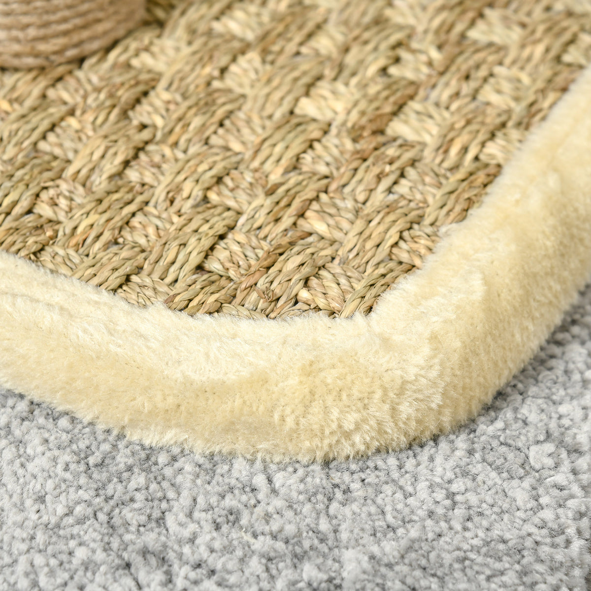 PawHut Katzenkratzbaum Klein Katzenbaum für eine einzelne Katze Katzen-Spiel-Stamm Katzenspielzeug Kletterbaum Jute Khaki+Hellbraun 40 x 30 x 56 cm