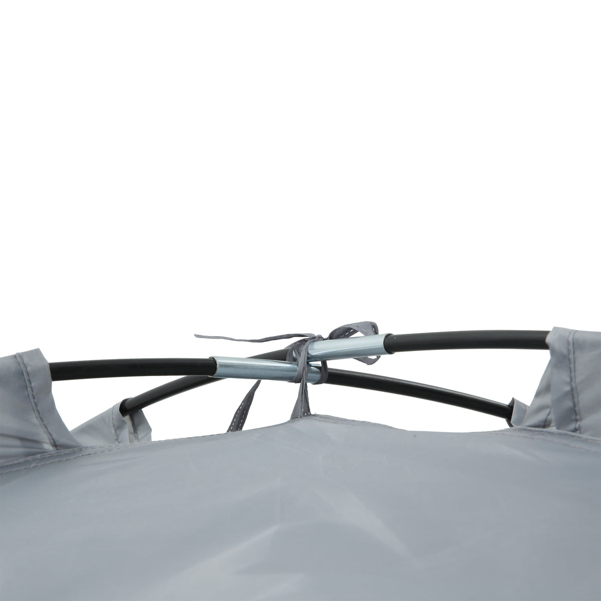Outsunny Campingzelt für 2-3 Personen Glasfaser Tür mit Reißverschluss Meshfenster inkl. Transporttasche Kuppelzelt 190T Kunstleder2000mm Glasfaser Grau