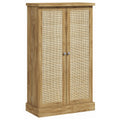 HOMCOM Buffet Küche Küchenmöbel Aufbewahrung mit 12 Regalen an Türen verstellbar 60 x 30 x 104 cm Naturholzoptik