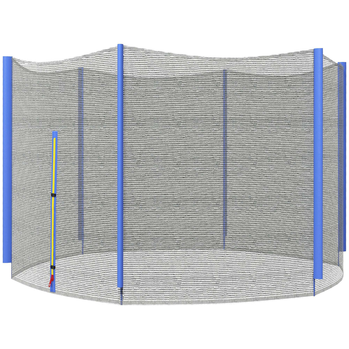 SPORTNOW Ersatznetz für Trampoline, Sicherheitsnetz mit 1 Reißverschlusstür für Trampoline Ø 244 cm und 6 Pfosten