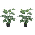 HOMCOM Dekorative künstliche Pflanzen 65 cm Künstliche Pflanzen mit Topf und Blättern für Innenbereich Grün