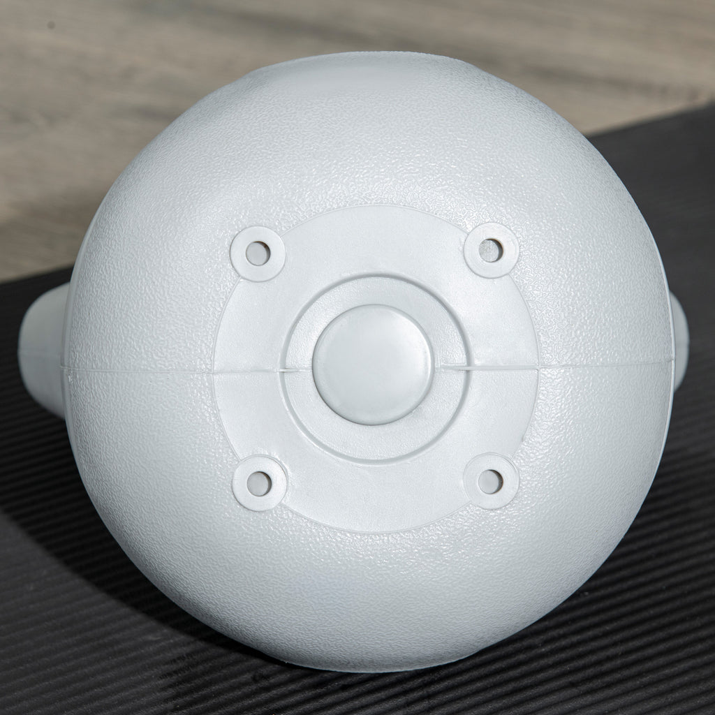 SPORTNOW Kugelhantel, Kettlebell, 10 kg, flache Unterseite, großer Griff, Kunstledermantel, blau, 22 x 16 x 26 cm