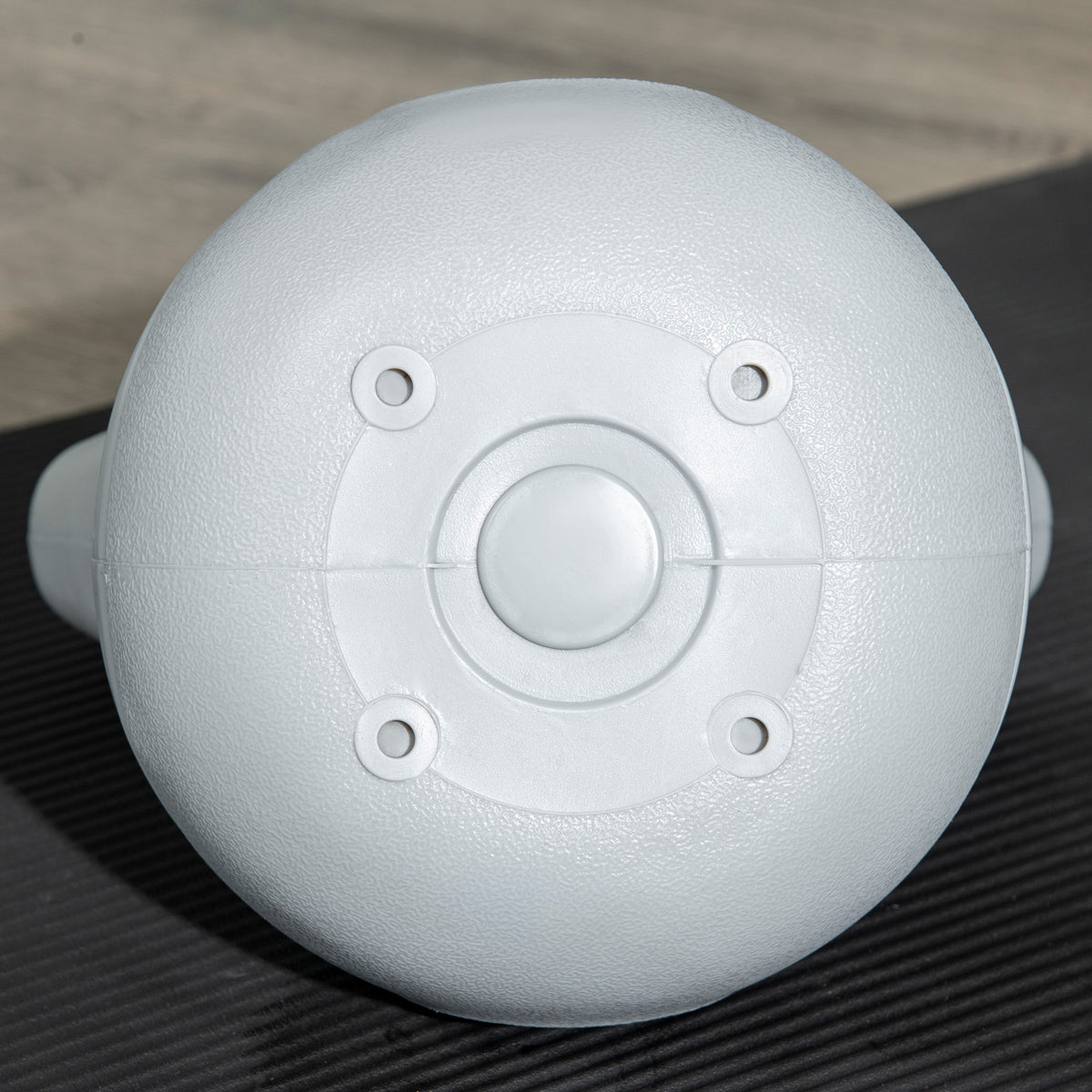 SPORTNOW Kugelhantel, Kettlebell, 10 kg, flache Unterseite, großer Griff, Kunstledermantel, blau, 22 x 16 x 26 cm