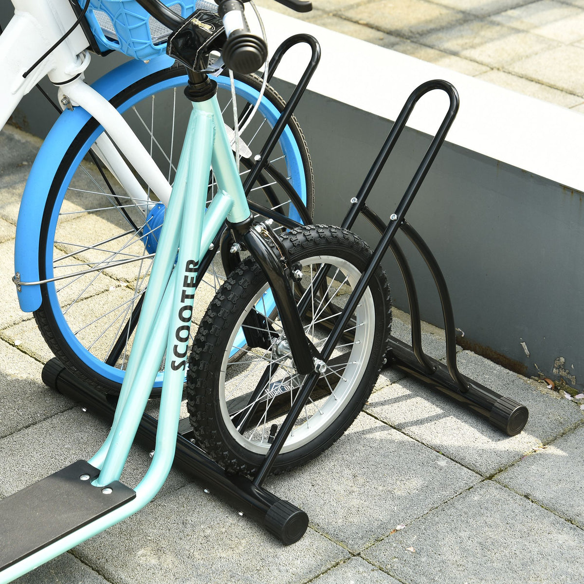 HOMCOM Fahrradständer, Montageständer, Fahrrad Zubehör, Metall, Schwarz, 60 x 54 x 57